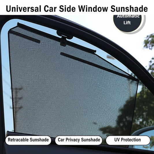 Universal Car Side Window Sunshad Automatic Retractable Car Window Curtain, UV Protection Heat Insulation Car Privacy Sun Shade Peaceful Pleasures Health and Wellness