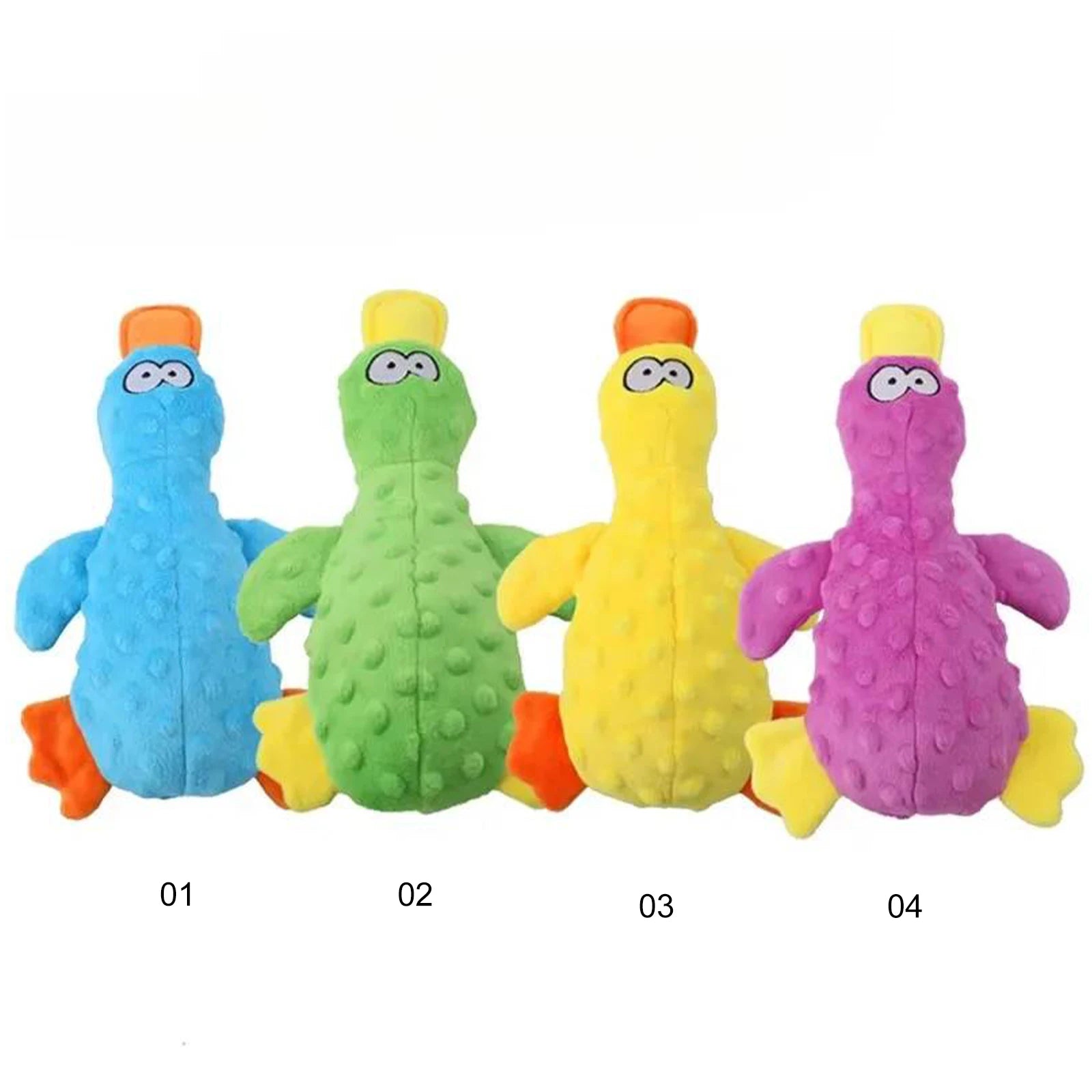 Cute Duck Puppy Teething Interactive Chewing Plush Toy with Built-in Squeaker Plush Animal Dog Toy for Indoor Small Pets Peaceful Pleasures Health and Wellness