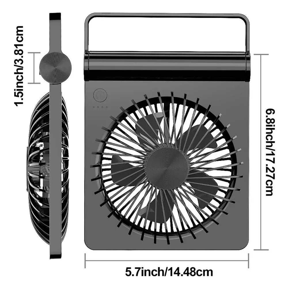Desk Fans Small Quiet 220 Tilt Ultra Quiet USB Rechargeable Small Travel Fan For Home Office Bedroom Dorm Nap Indoor Table Peaceful Pleasures Health and Wellness China Mainland Black