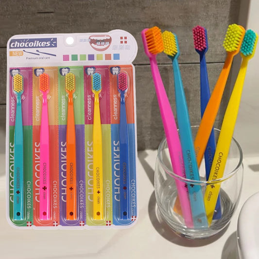 Ultra Soft Adult Toothbrush 5-Pack – Sensitive Gum Care Manual Toothbrush Set Peaceful Pleasures Health and Wellness