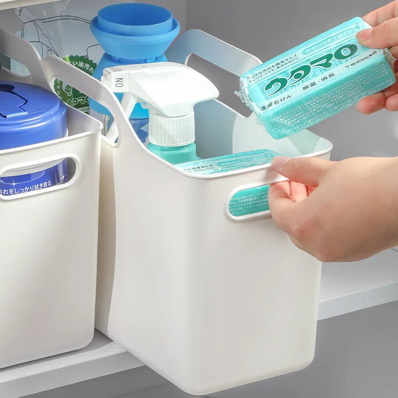 Under Sink Organizer Baskets – 2 or 3 Pack Multi-Purpose Plastic Cabinet Storage for Kitchen & Bathroom