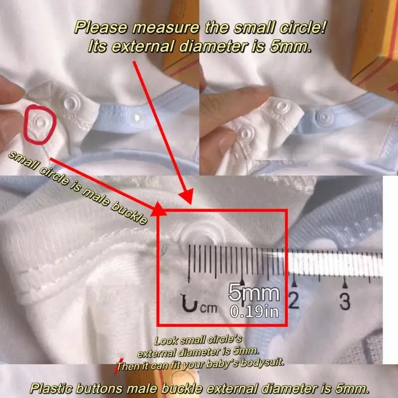 Baby Romper Extender Pads 4pcs | Soft Cotton Snap Extension