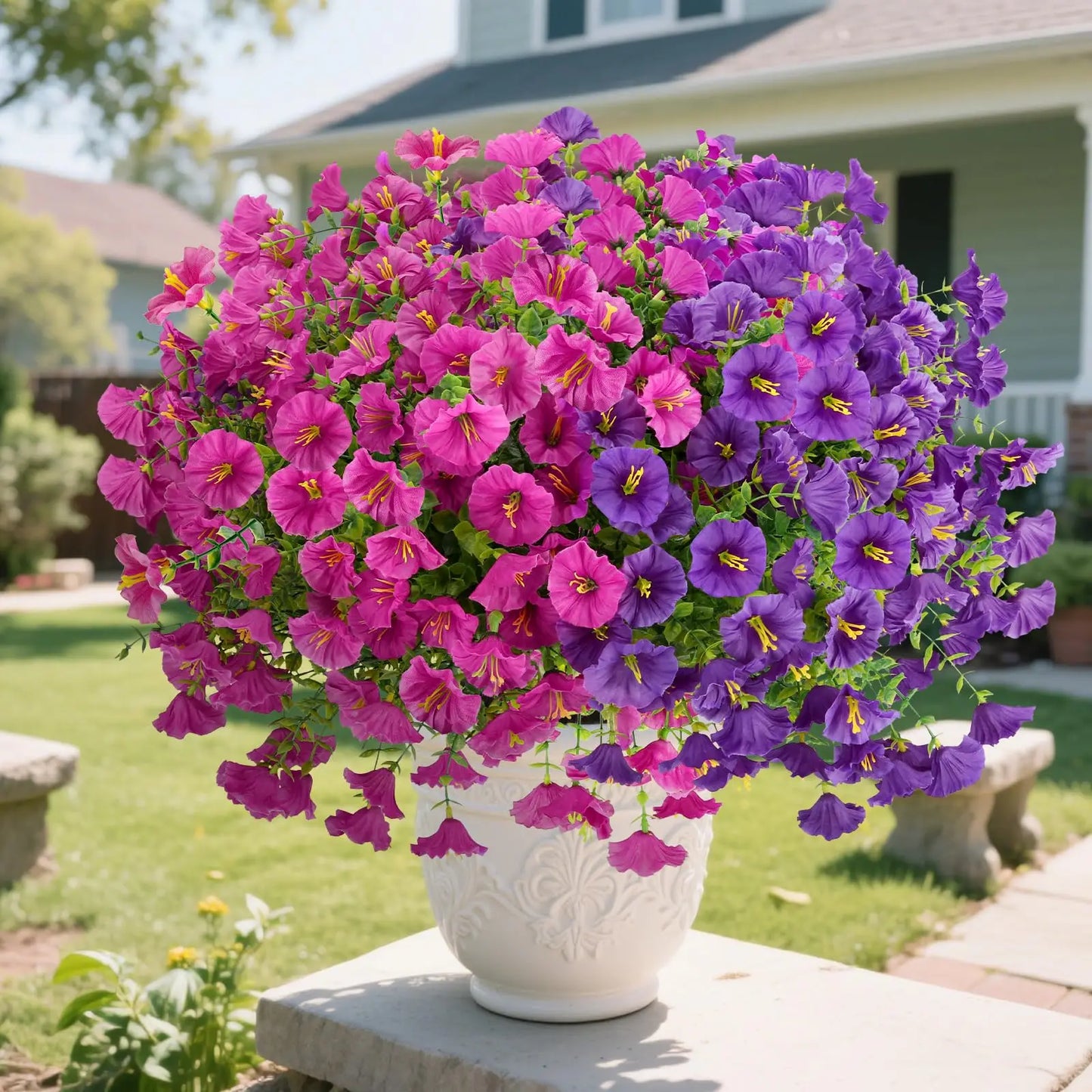 UV Resistant Artificial Silk Flowers for Outdoor Garden & Decor