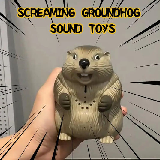 Screaming Groundhog Prank Toy – Funny Sound Desk Figure Novelty Prank Toy Peaceful Pleasures Health and Wellness