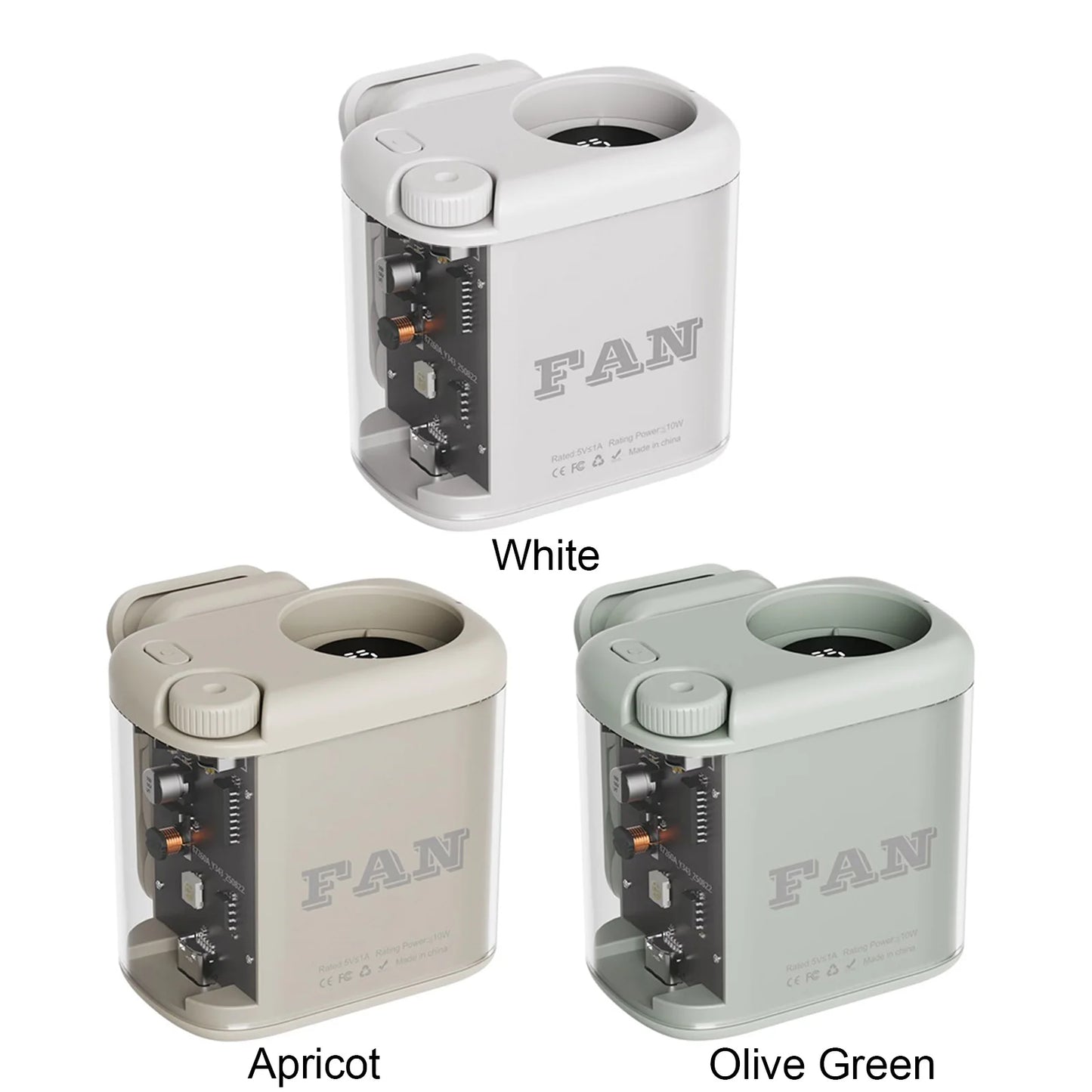 Mini Clip Fan 100 Speeds Adjustable Wearable Waist Fan 1800mAh Battery Built in Colorful Lighting for Camping Vacation Outdoor Peaceful Pleasures Health and Wellness