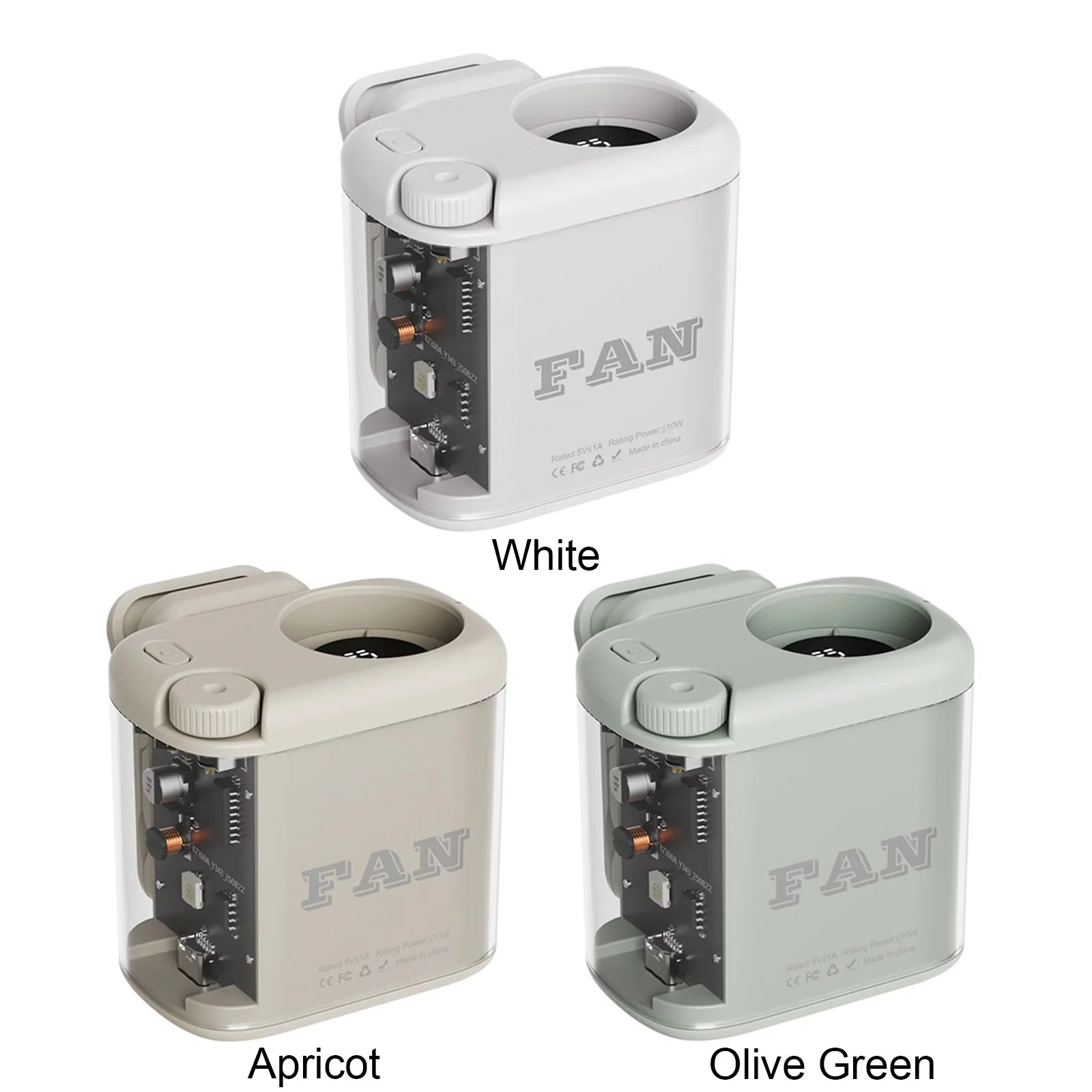Mini Clip Fan 100 Speeds Adjustable Wearable Waist Fan 1800mAh Battery Built in Colorful Lighting for Camping Vacation Outdoor Peaceful Pleasures Health and Wellness