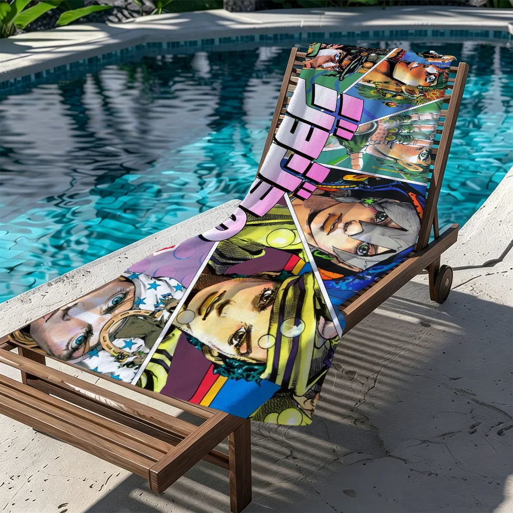 JoJo's Bizarre Adventure Quick-Dry Anime Beach Towel | 11 Sizes Anime Beach Towel Peaceful Pleasures Health and Wellness