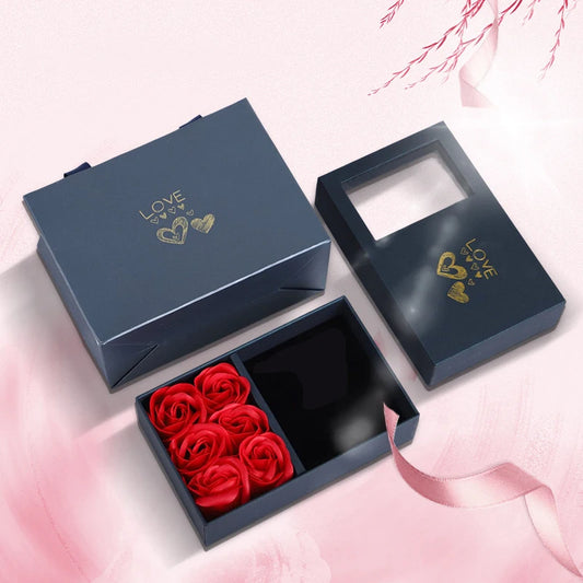 Rose Gift Box Eternal Flower Ring,Pendant,Earrings,Necklace,Jewelry Box 6 Valentine's Day Rose Gift Box Packaging Box Jewelry St Peaceful Pleasures Health and Wellness