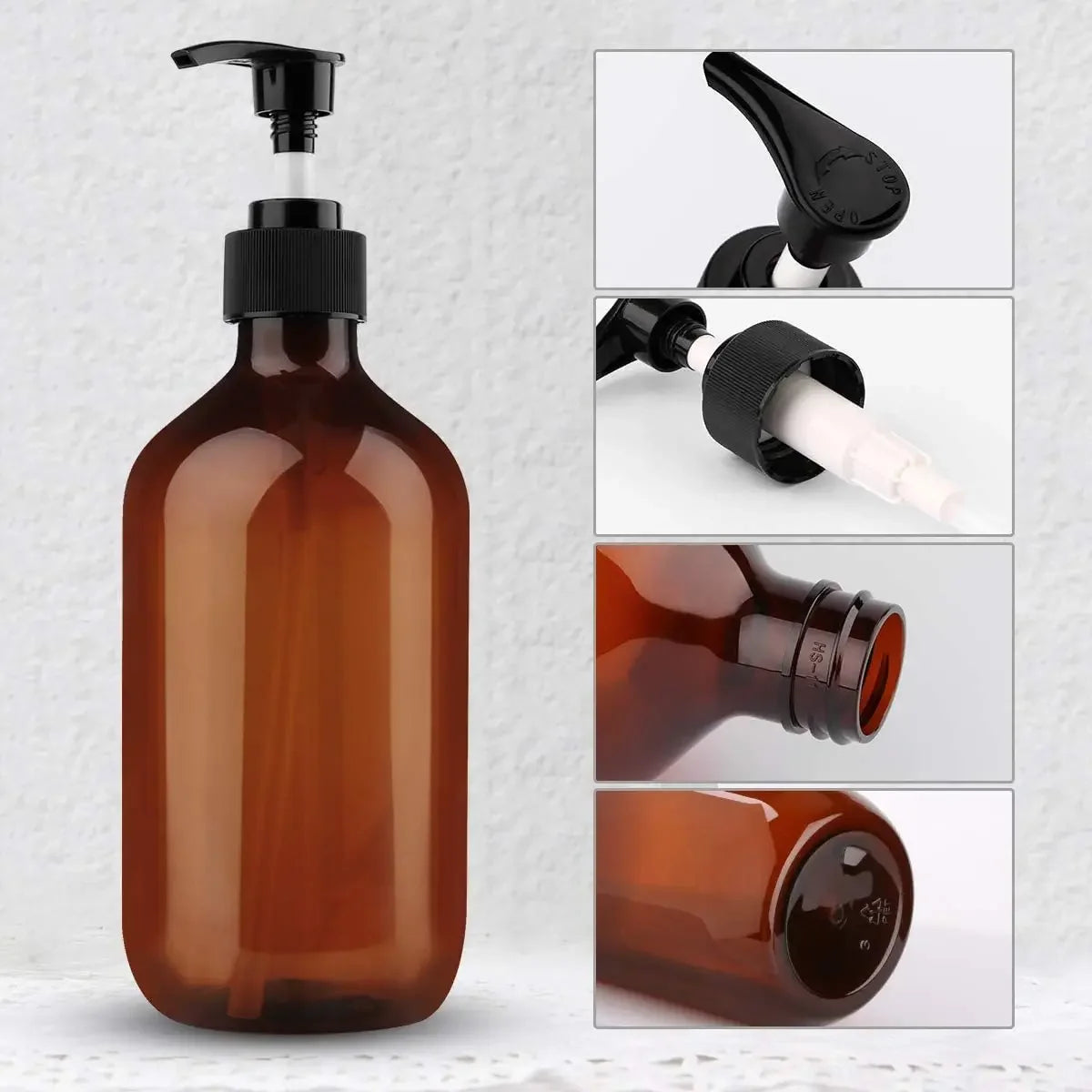 1PCS 300/500ML Portable Empty Pump Dispenser Bottles Shampoo and Conditioner Dispenser Durable Refillable Containers Peaceful Pleasures Health and Wellness