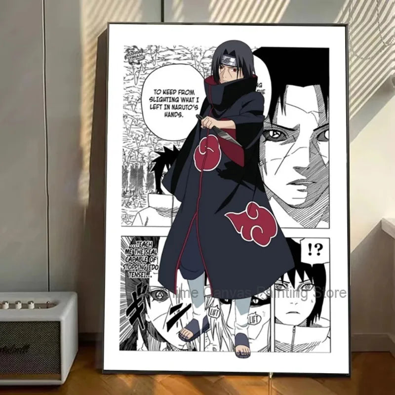 Japanese N-naruto Anime Poster Canvas Art Wall Murals Decor Game Room Decor Gifts Kawaii HD Painting Cat Cars Peaceful Pleasures Health and Wellness