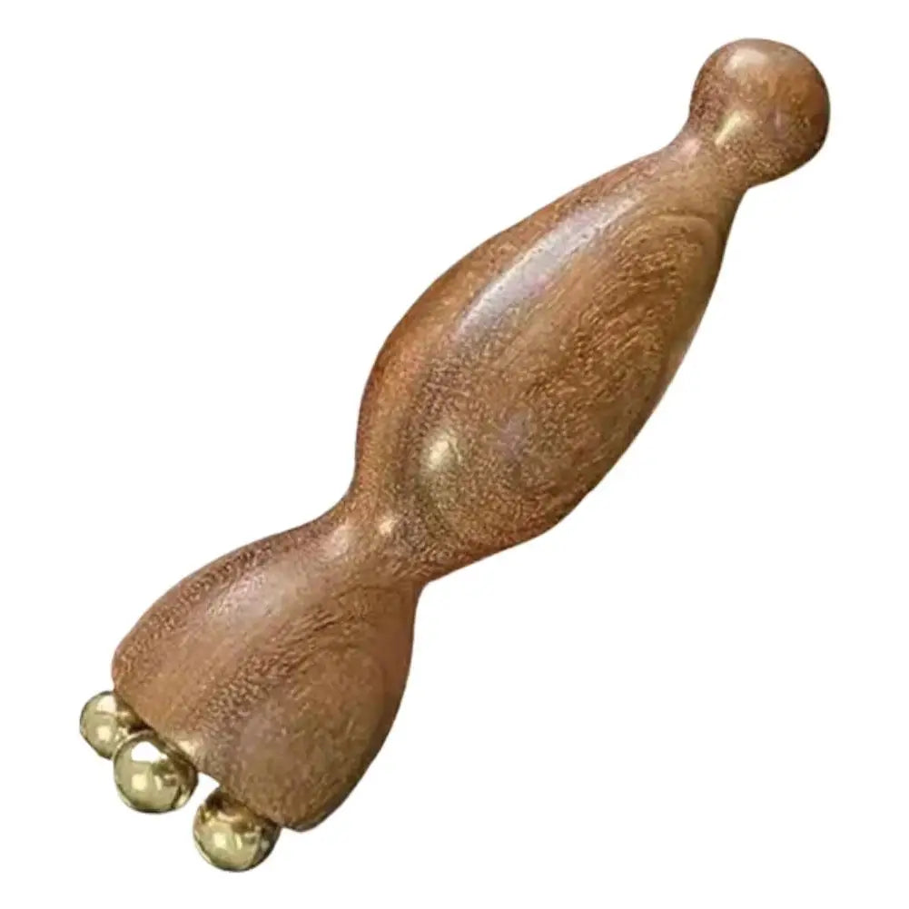 Brass Rosewood Gua Sha Facial Massager | Lotus Acupoint Tool