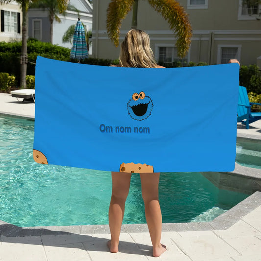 Cookie Monster Quick-Dry Beach Towel | Gym, Travel & Spa Quick-Dry Beach Towel Peaceful Pleasures Health and Wellness