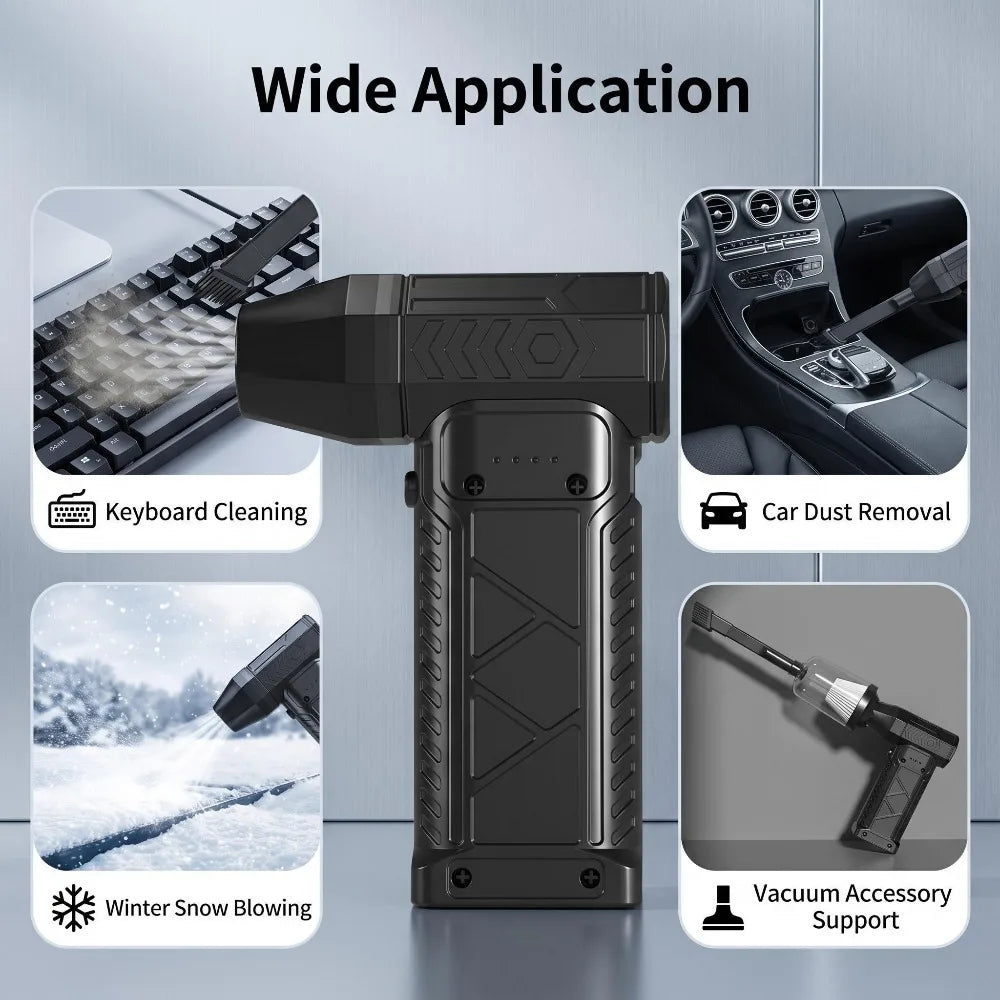 Brushless Charging Turbofan with Quiet Operation and Long Battery Life for Nighttime Camping Dust Removal and Snow Blowing Peaceful Pleasures Health and Wellness