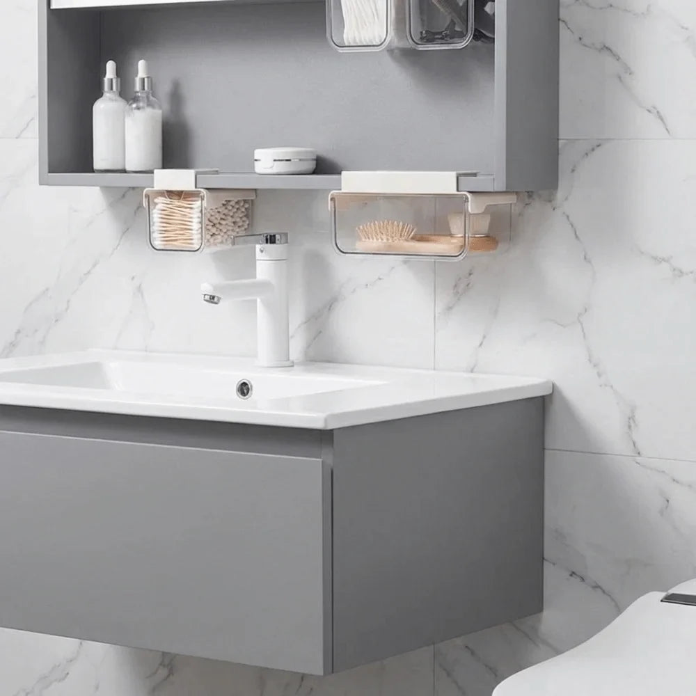 Wall Mounted Drawer Storage Box – Makeup & Q-Tips Organizer