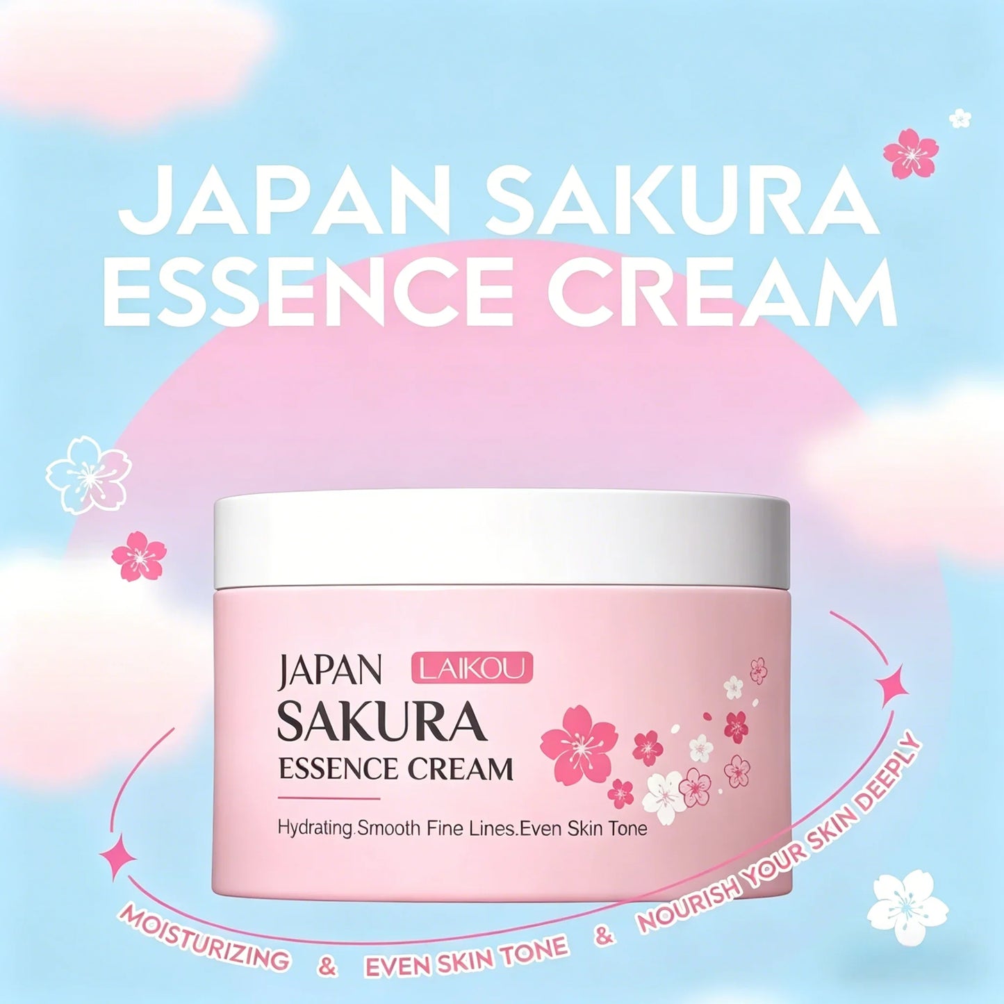 LAIKOU Sakura Essence Face Cream – Hydrating & Brightening