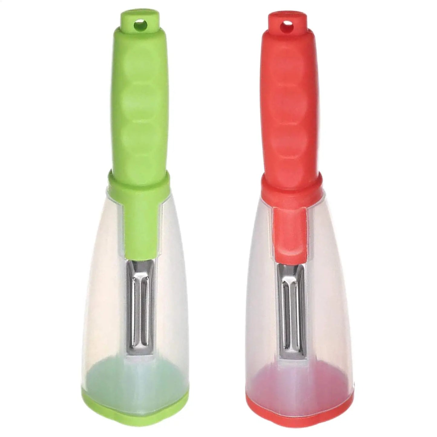 2-in-1 Vegetable Peeler with Scrap Container | Stainless Steel