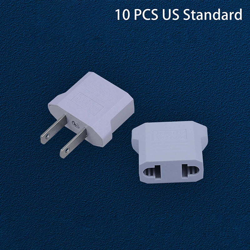 New 5/10Pcs Us To Eu Conversion Plug Eu To Us Us To Au Flat Plug To Dual Use Peaceful Pleasures Health and Wellness 0 A3 10pcs