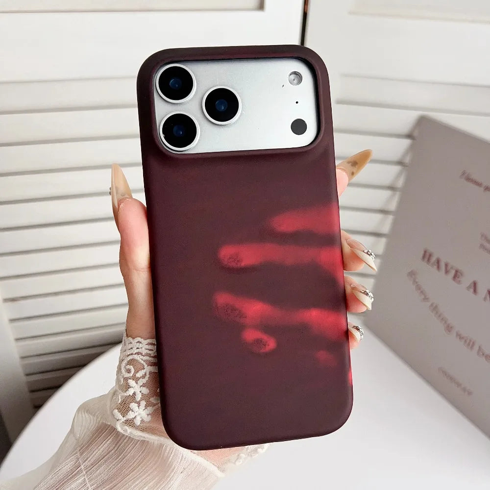 LICOERS Thermal Color Change iPhone 17 Case – Shockproof