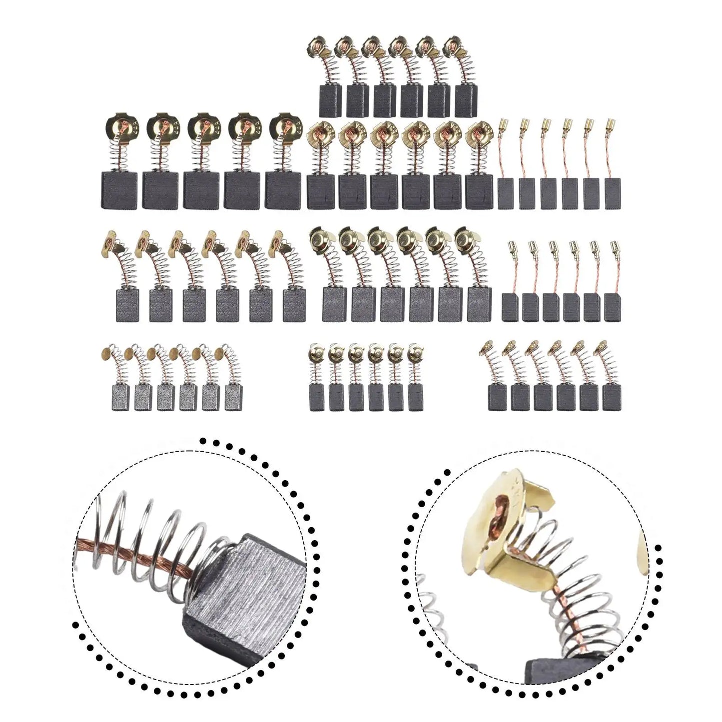 10 Sizes Electric Motor Carbon Brushes Replacement Power Tool Hammer