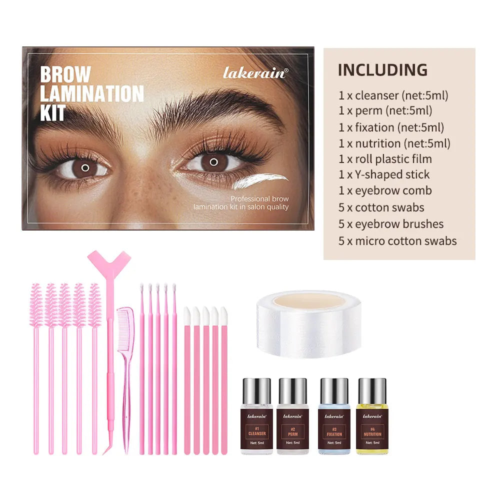 Semi-permanent Brow Lift Perming Brow Lamination Kit Professional With Cling Film Nutrition Keratin Perming Lotion For Home Use Peaceful Pleasures Health and Wellness