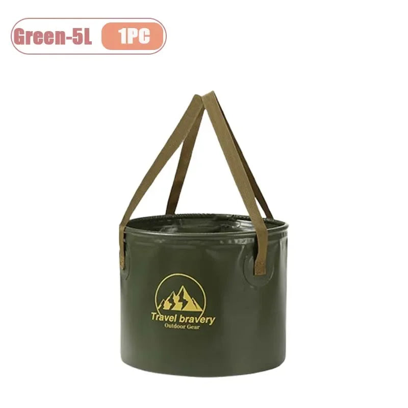 Collapsible Camping Bucket 5/10/20L – Foldable Waterproof