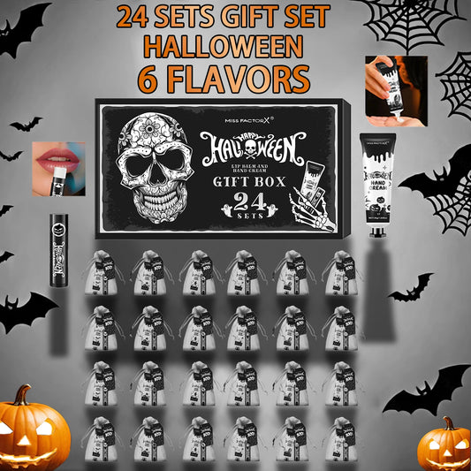Halloween assembly gift 96PCS/box hand cream lipstick in bulk with BOO card and black gift bag Peaceful Pleasures Health and Wellness