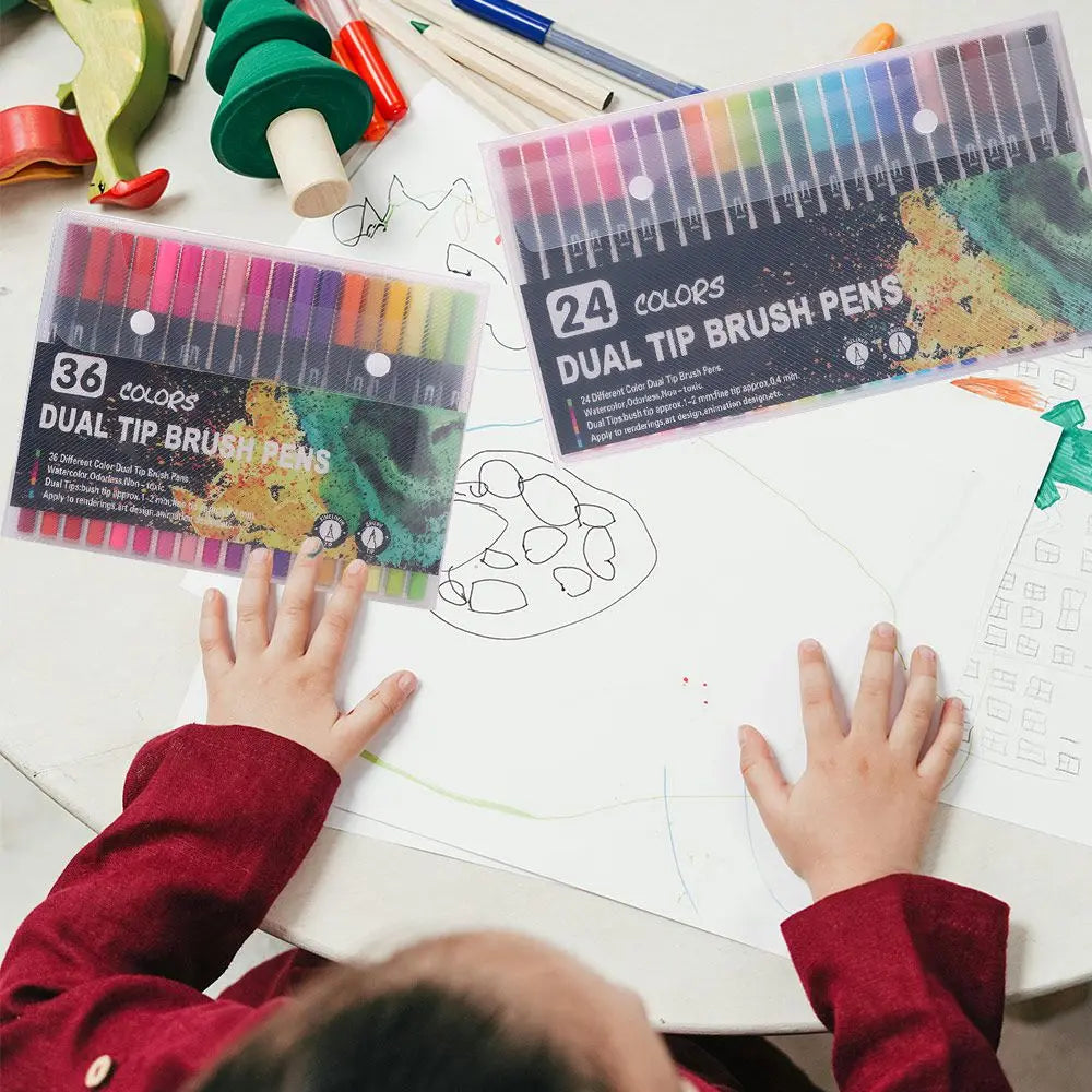 Cartoon Activity Color Painting Book Educational Paper Double-Sided Watercolor Pencil Digital Filling Hand Painted Peaceful Pleasures Health and Wellness