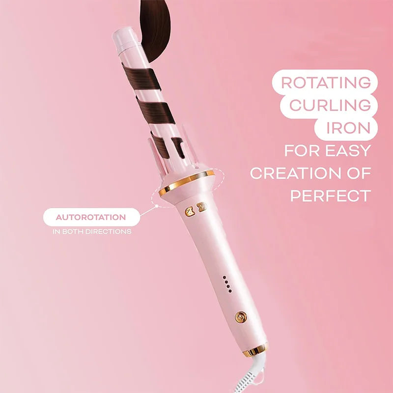 Automatic Rotating Negative Ion Curling Rod 28mm Large Wave Lazy Curling Hair Automatic Electric Hair Curler For Women Peaceful Pleasures Health and Wellness