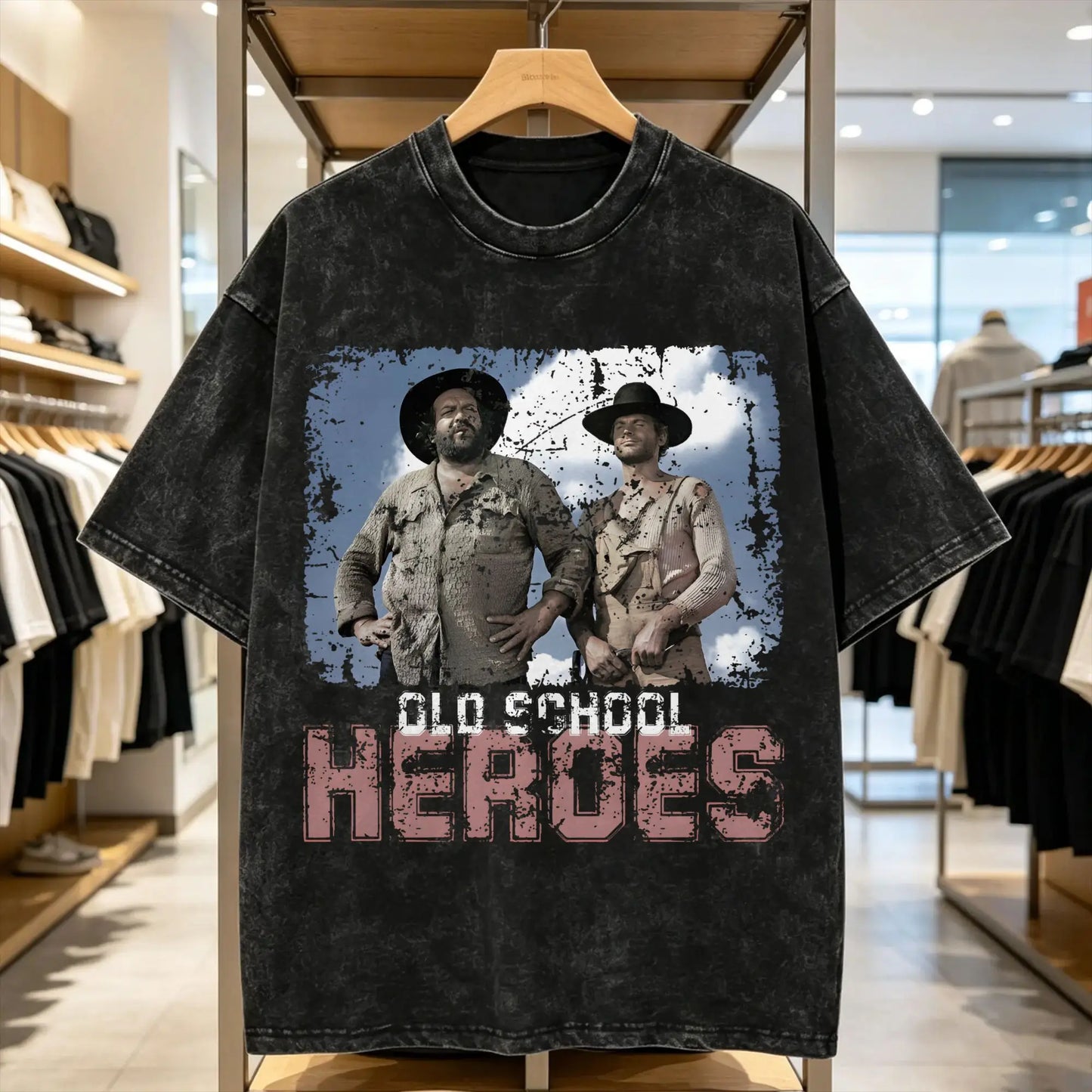 Bud Spencer and Terence Hill T Shirt Men Cotton Novelty T-Shirts Crew Neck Tee Shirt Short Sleeve Clothing Original Peaceful Pleasures Health and Wellness 8 L