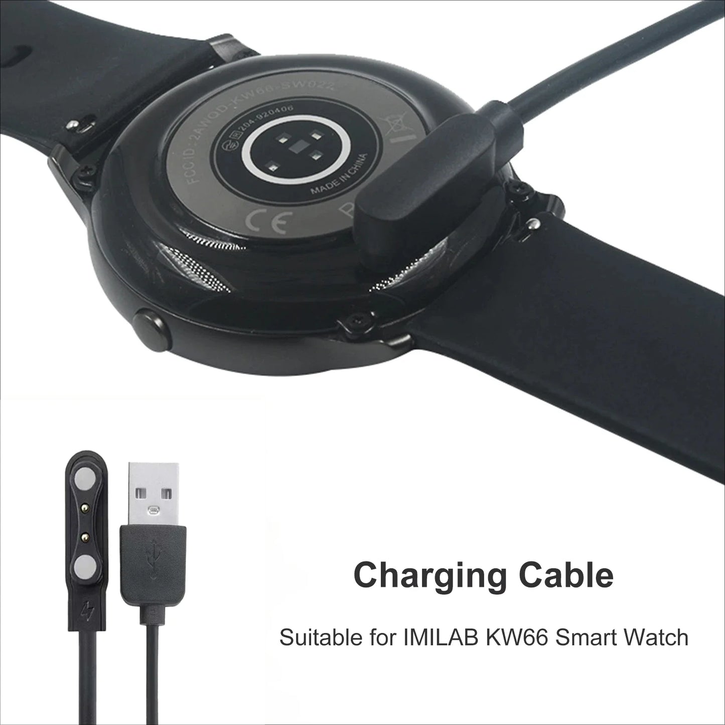 USB Charging Cable For Xiaomi IMILAB KW66 Smart Watch Haylou Solar RT LS05/Ticwatch GTX CXB01/YAMAY SW022 W26 Peaceful Pleasures Health and Wellness