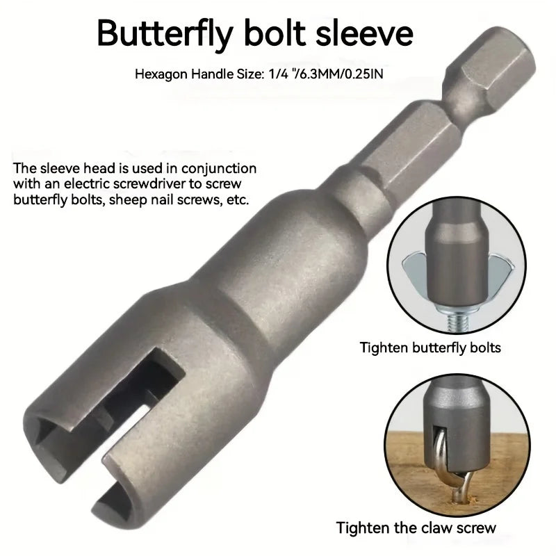 65mm Wing Nut Socket Wrench | Hex Handle Butterfly Tool Cr-V