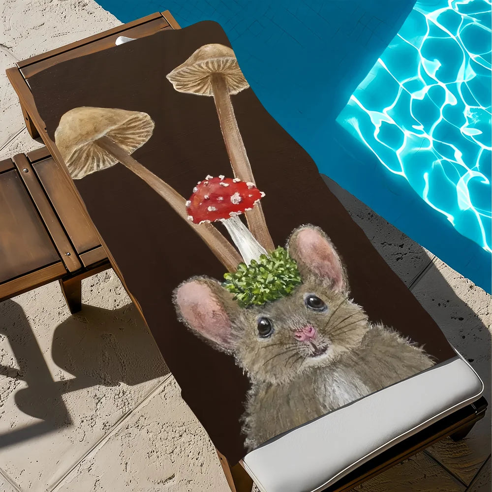 Quick-Dry Animal Print Beach Towel | Soft Microfiber Pool Towel Quick-Dry Beach Towel Peaceful Pleasures Health and Wellness z5 STJ90x180CM