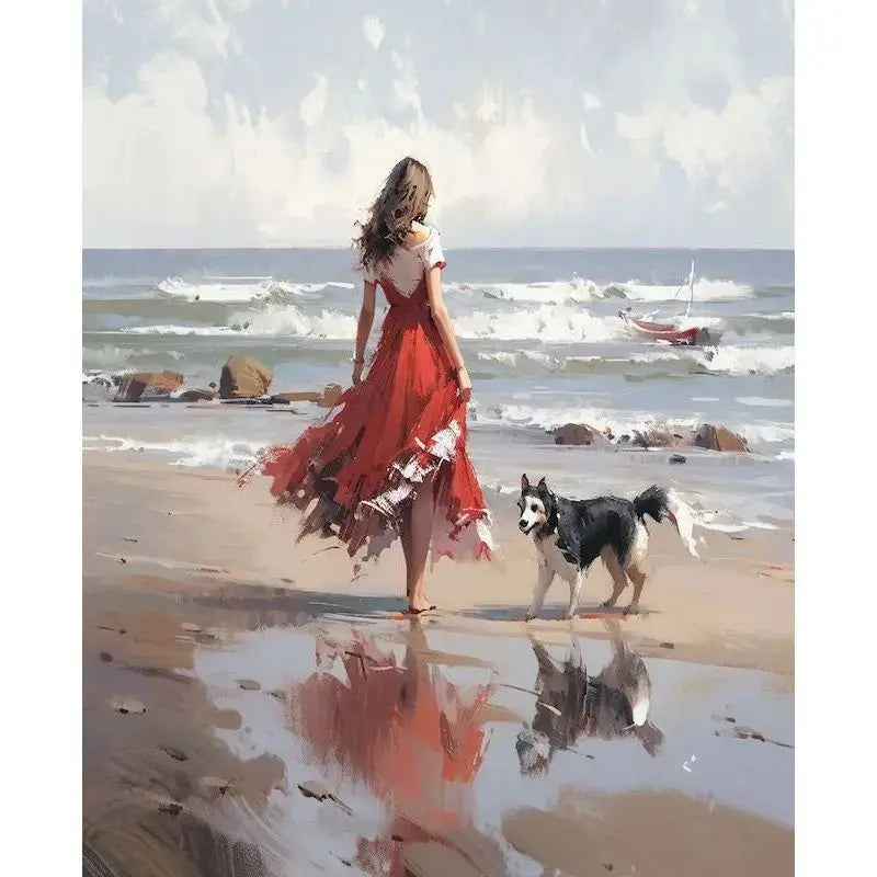 Paint by Number Girl Figure Kit – DIY Canvas Art & Home Decor