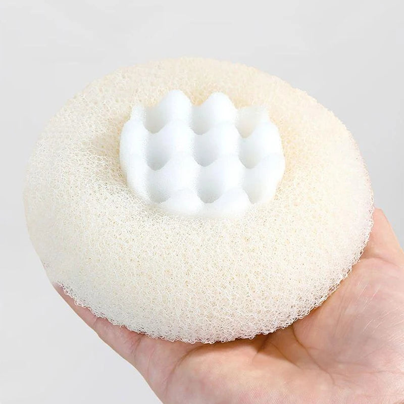 Sunflower Bath Ball Shower Sponge with Suction Cup & Handle
