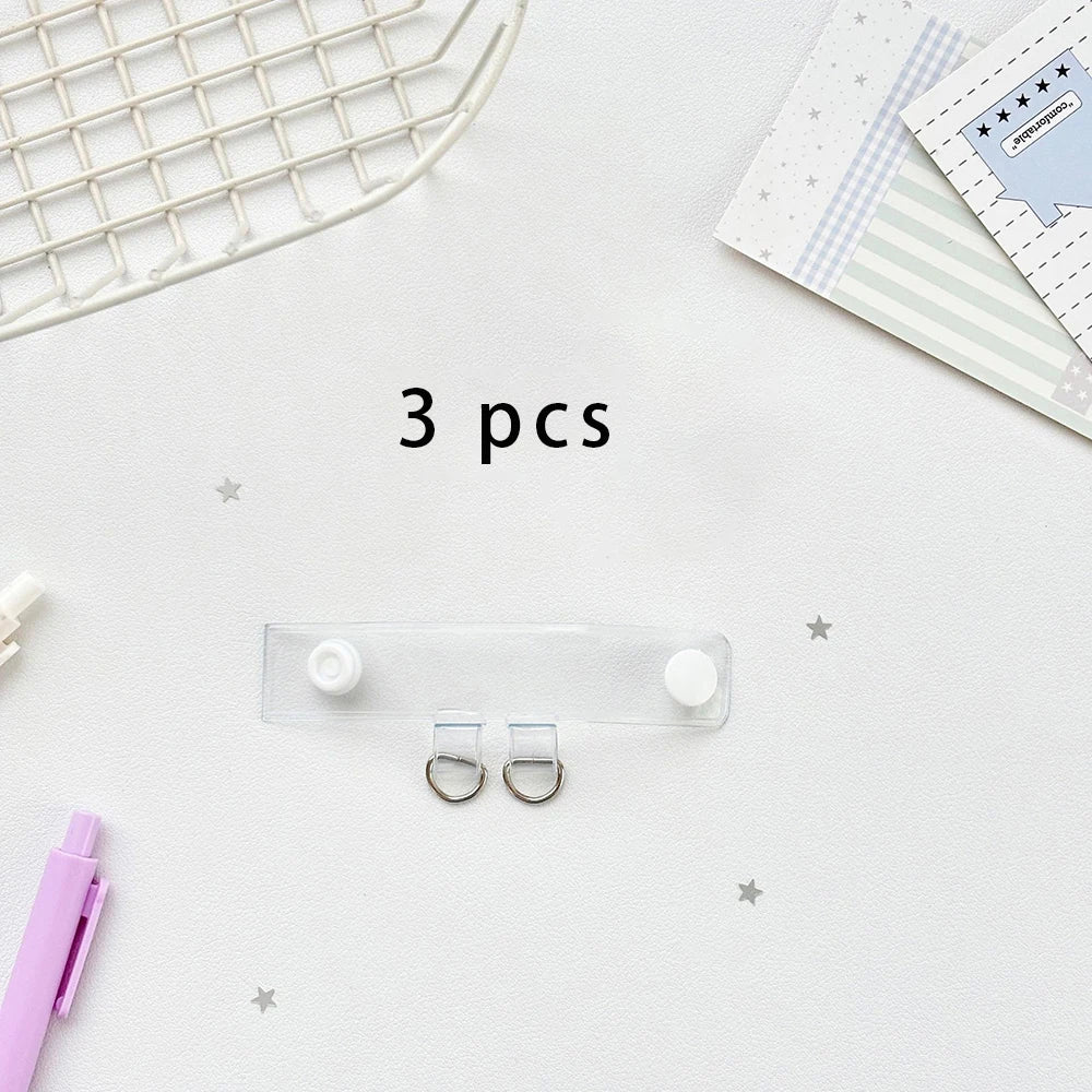 Canvas Bag Extension Keychain Card Sleeve Transparent Hanging Buckle