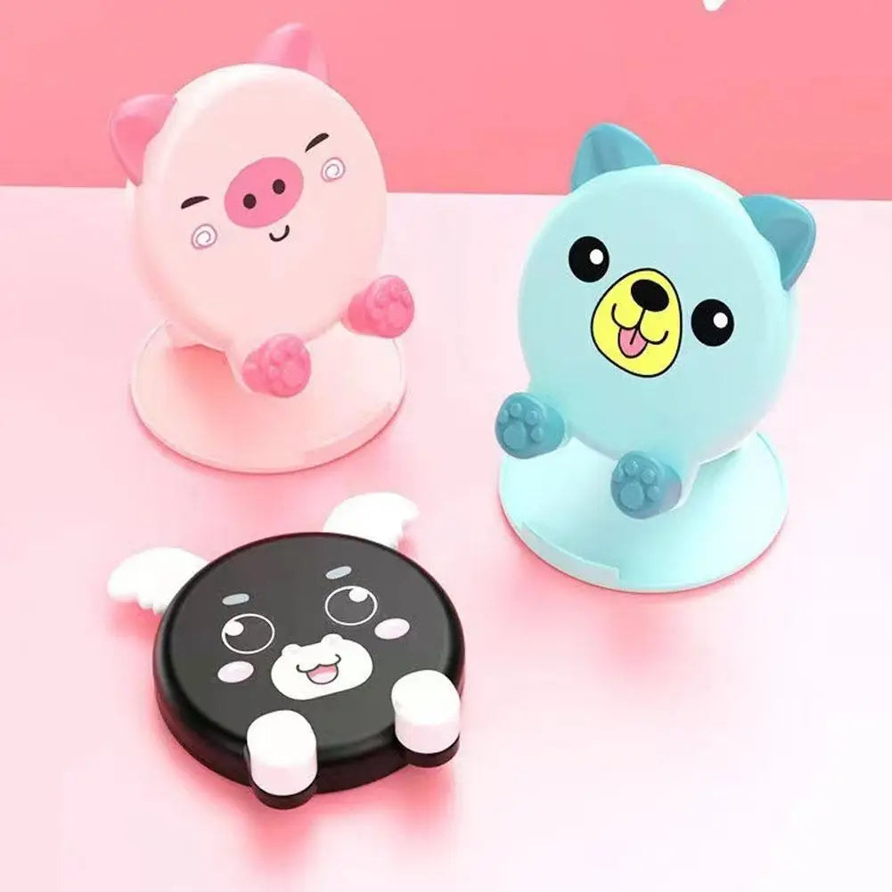 Cute 3D Animal Silicone Phone Stand | Foldable Desk Holder Phone Stand Peaceful Pleasures Health and Wellness