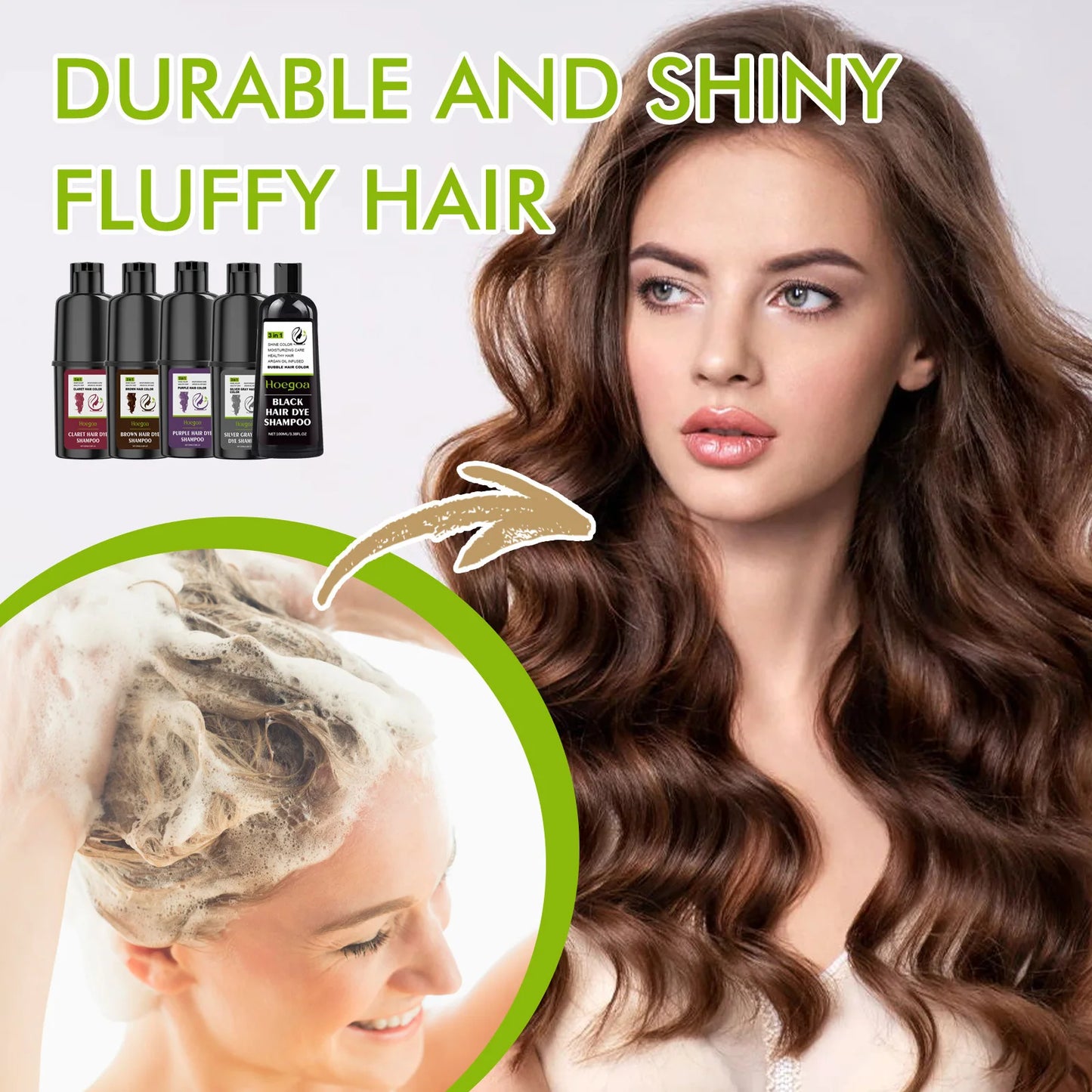 3 In 1 Hair Coloring Shampoo Natural Nourish Black Purple Hair Dye For Men Women Non Irritating Repair Fashion Hair Styling Tool Peaceful Pleasures Health and Wellness