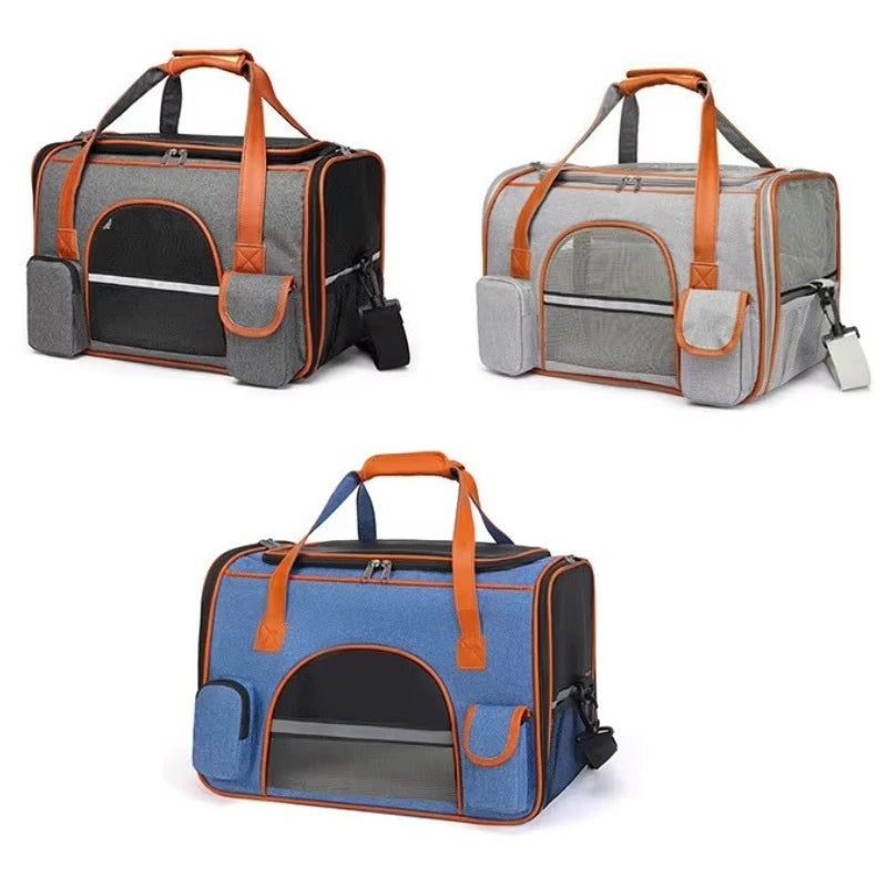 Anti Collapse Pet Carrier Bag with Multiple Storage Pockets Travel Handbag for Dog Cat Puppy Rabbits Small Pets Peaceful Pleasures Health and Wellness