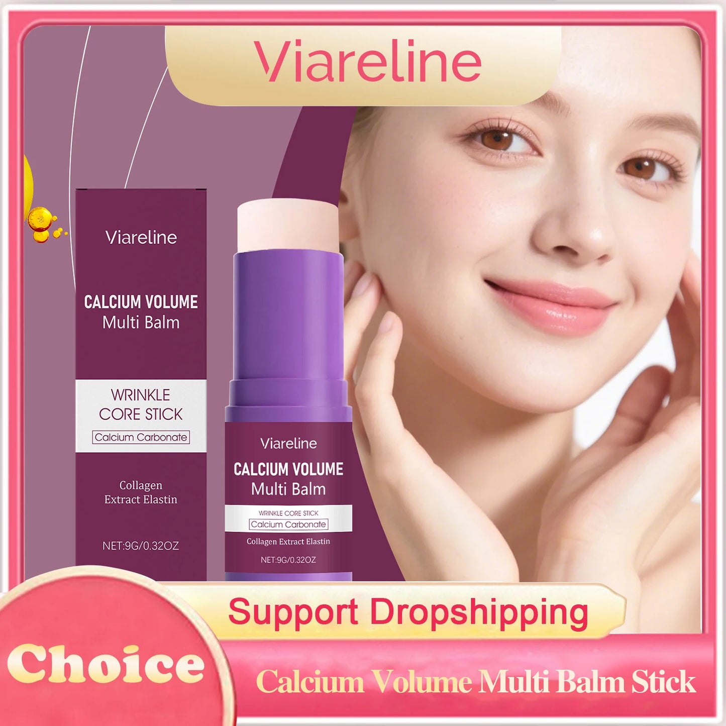 Calcium Volume Multi Balm Stick Hydrating Firming Smoothing Glow Fade Fine Lines Softening Stabilizing Brightening Wrinkle Cream Peaceful Pleasures Health and Wellness