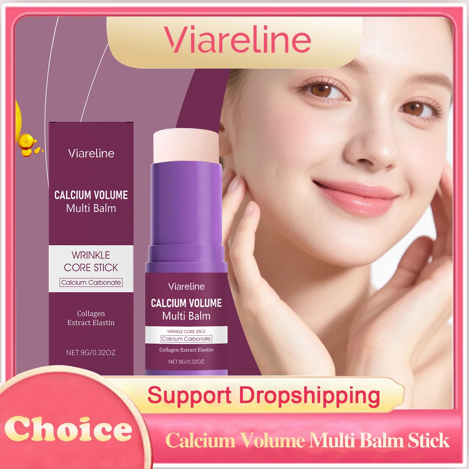 Calcium Volume Multi Balm Stick Hydrating Firming Smoothing Glow Fade Fine Lines Softening Stabilizing Brightening Wrinkle Cream Peaceful Pleasures Health and Wellness