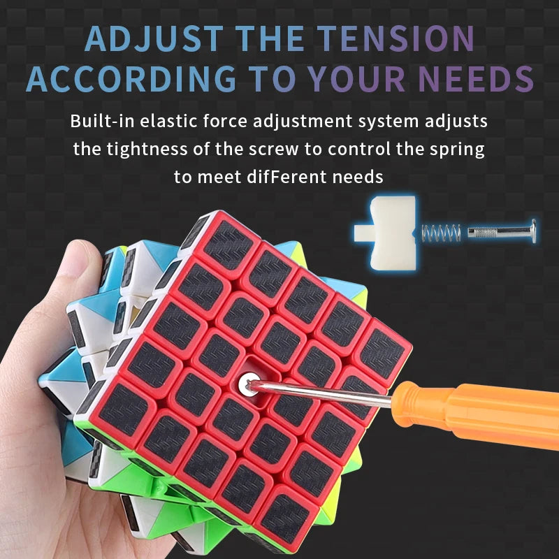 Carbon Fiber Professor's Cube Starry 3X3 4X4 5x5 Speed Puzzle