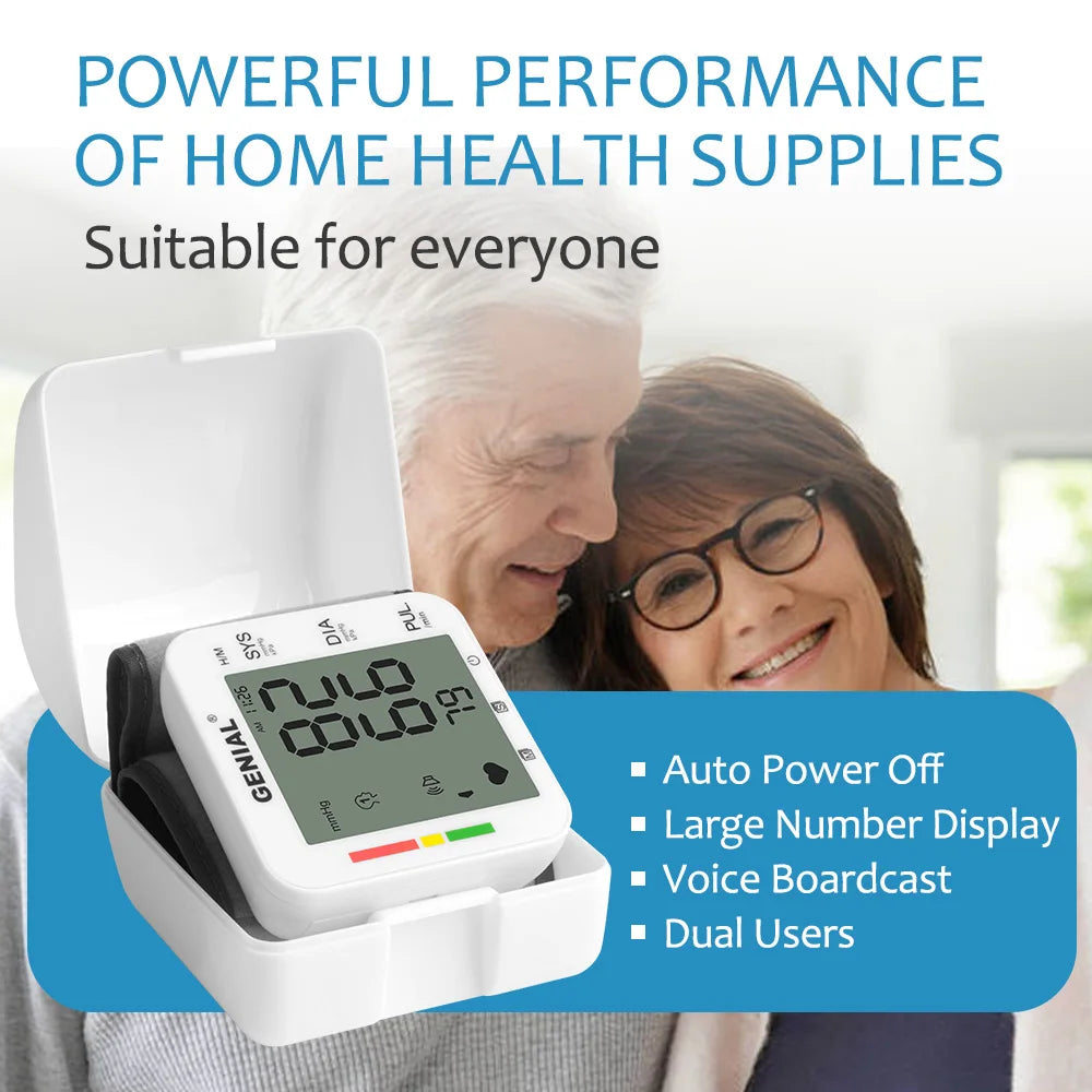 Wrist Blood Pressure Monitor with Large LCD & 240 Memory Peaceful Pleasures Health and Wellness