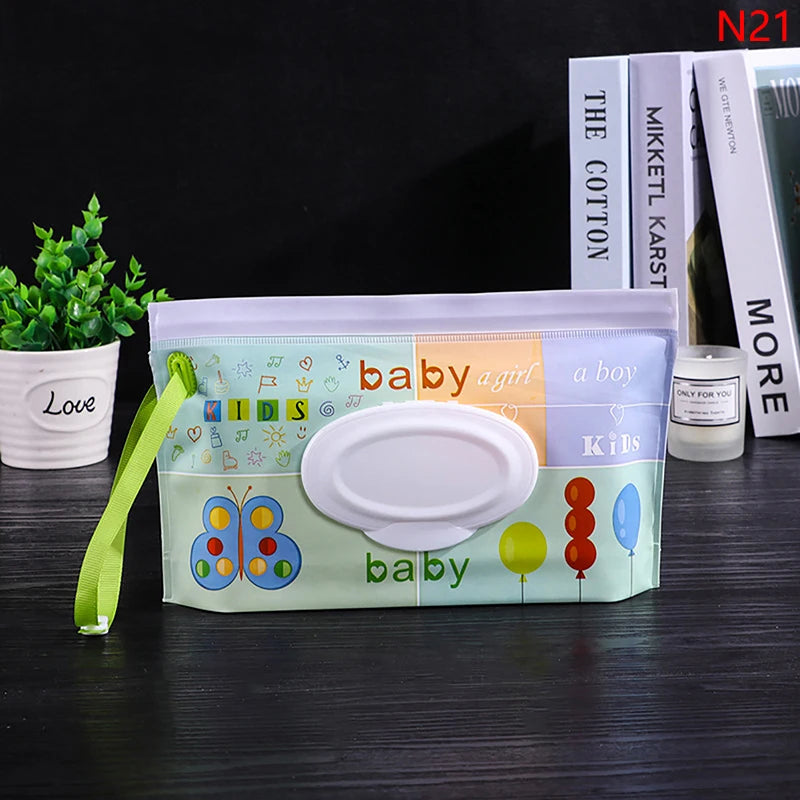 Portable Baby Wet Wipe Pouch | Reusable Refillable Holder