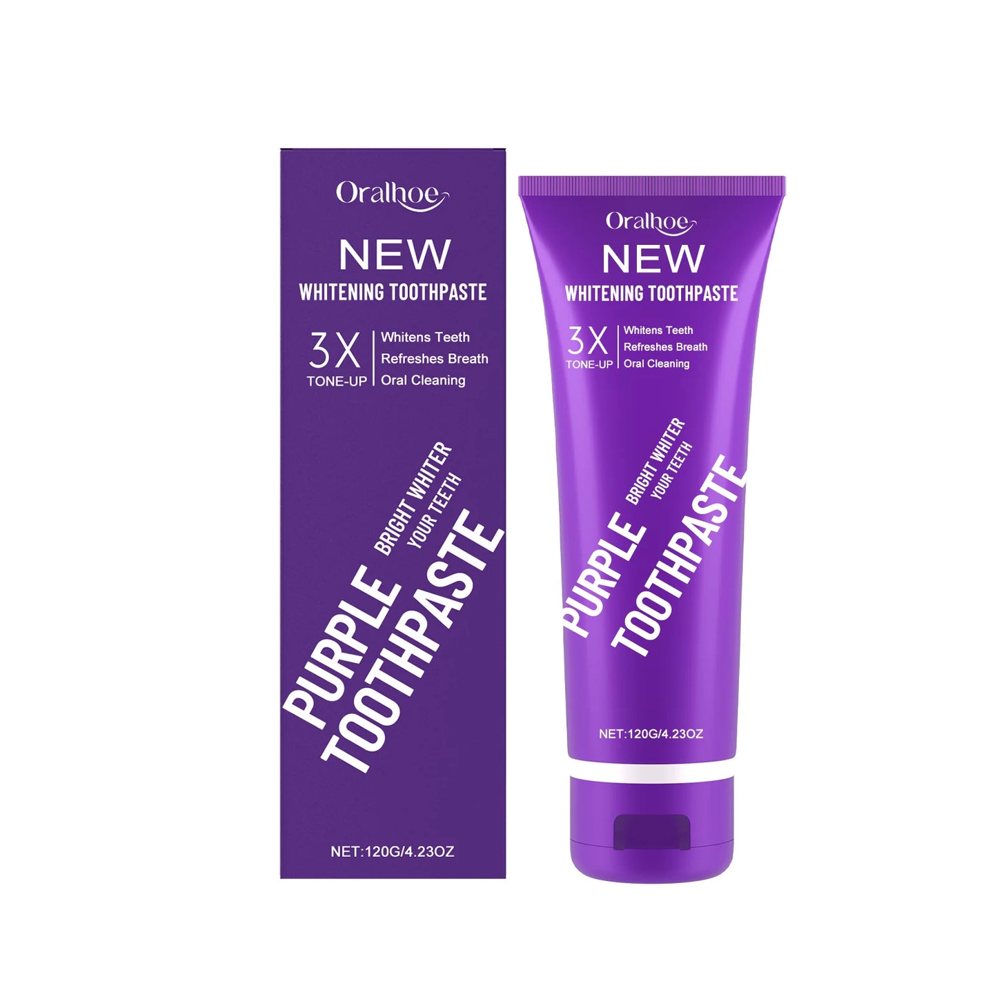 Purple Whitening Toothpaste | Fluoride-Free Stain Removal Mint