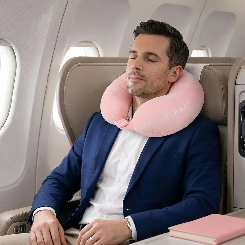 U-Shaped Memory Foam Travel Neck Pillow | Ergonomic Support