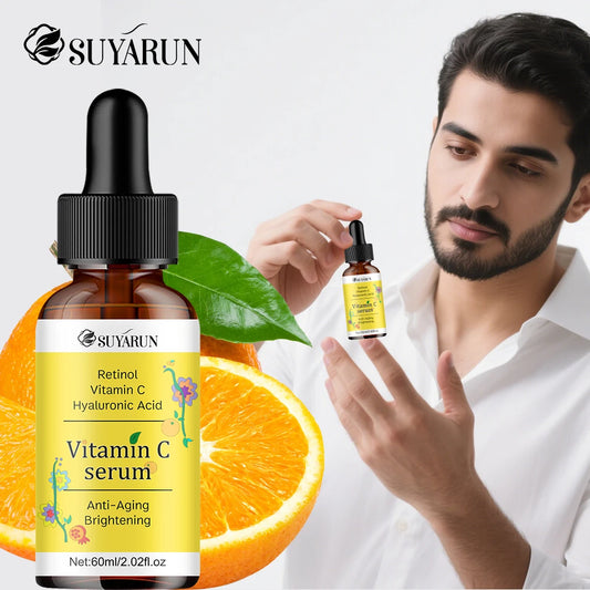 SUYARUN Organic Vitamin C Serum - Anti Aging, Brightening Face Treatment, Rejuvenating & Dark Spot Corrector, 30ml/60ml. Peaceful Pleasures Health and Wellness