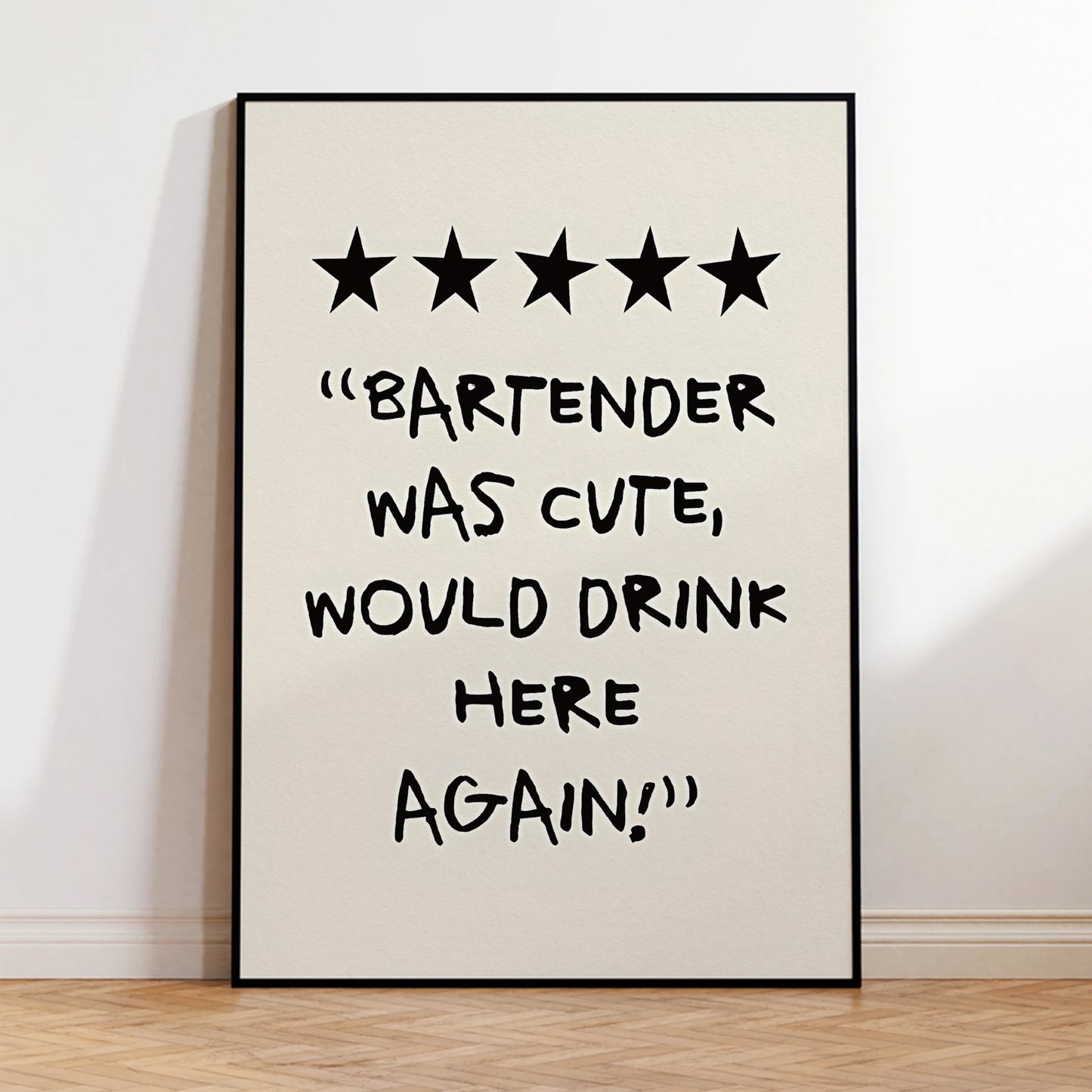 Bartender Bar Cart Canvas Wall Art Print | Home Bar Decor