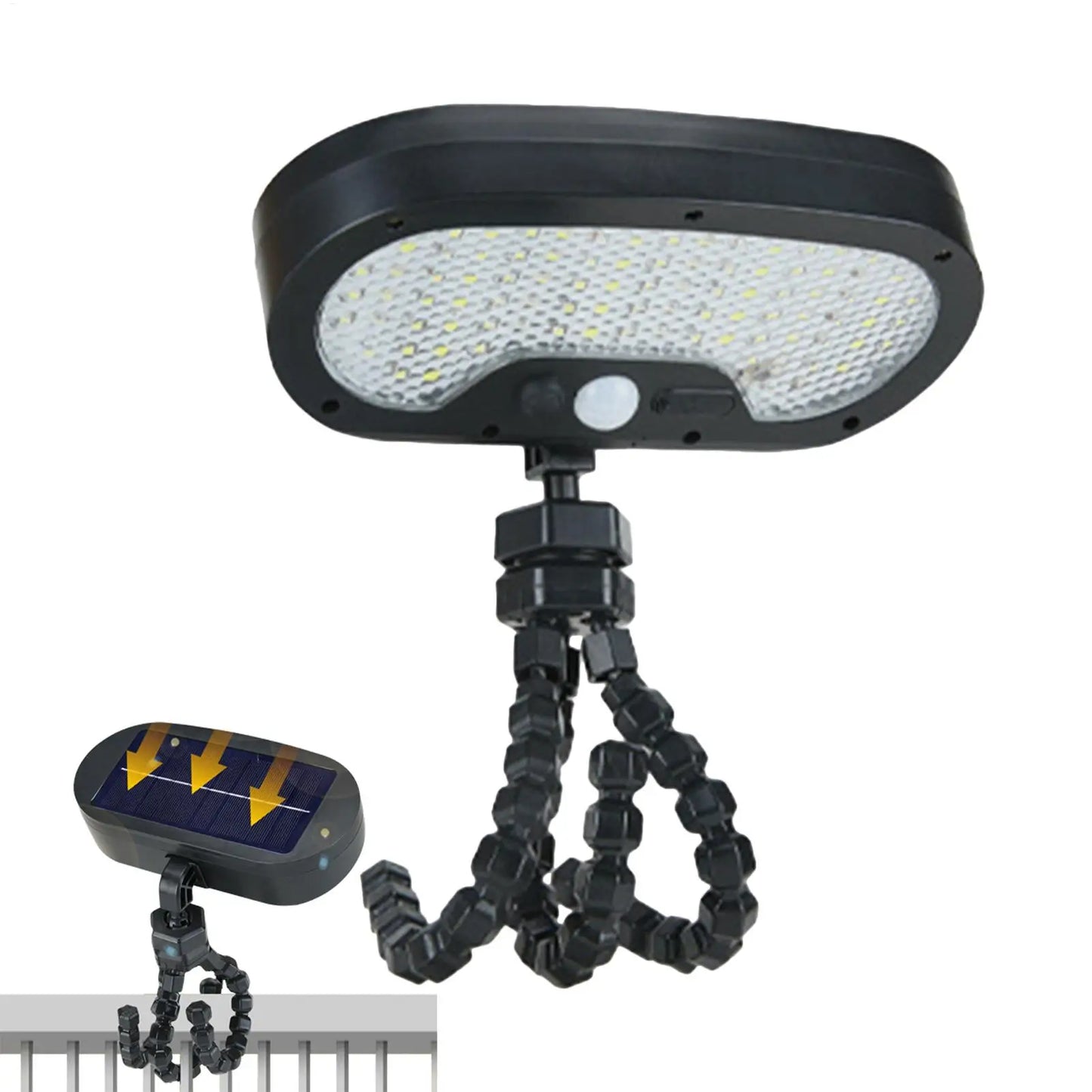 Solar Motion Sensor Fence Light | Flexible Tripod, Waterproof