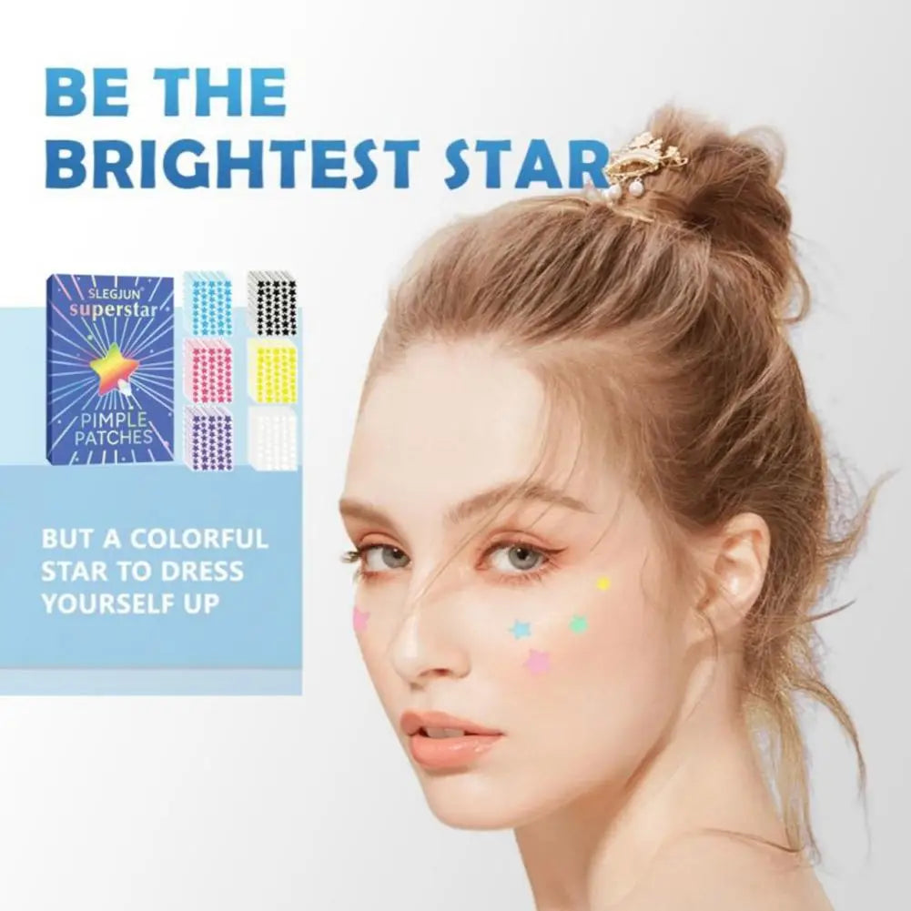 200pcs Colorful Star Pimple Patches Multi-functional Acne Patches Ultra-Thin Face Concealer Cover Facial Decor Gentle Skincare Peaceful Pleasures Health and Wellness