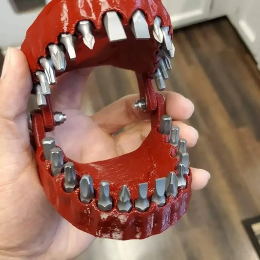 Funny Denture Drill Bit Holder for Screwdriver Teeth Model Screwdriver Bit Holder Fits 1/4 Inch Hex Bit Drive Bit Adapter Tools Peaceful Pleasures Health and Wellness